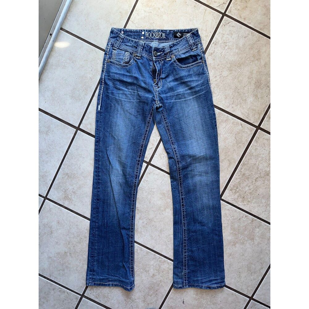 Women's Rock & Roll Denim Midrise Bootcut Jeans Size 26x34